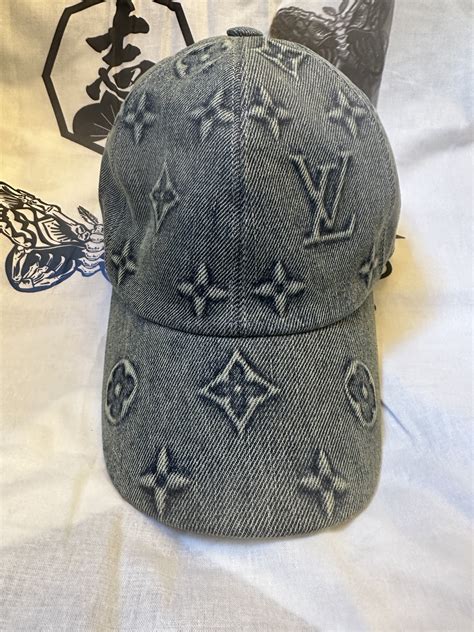 lv monogram denim hat|louis vuitton monogram hat.